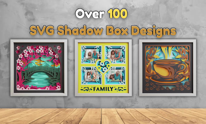 give you over 100 3d shadow box svg bundle, 100 layered paper cut files