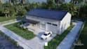 create barndominium and pole barn floor plan and visuals