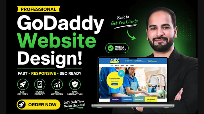 design or redesign godaddy website with airo and SEO