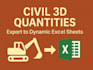 extract civil 3d quantities to excel