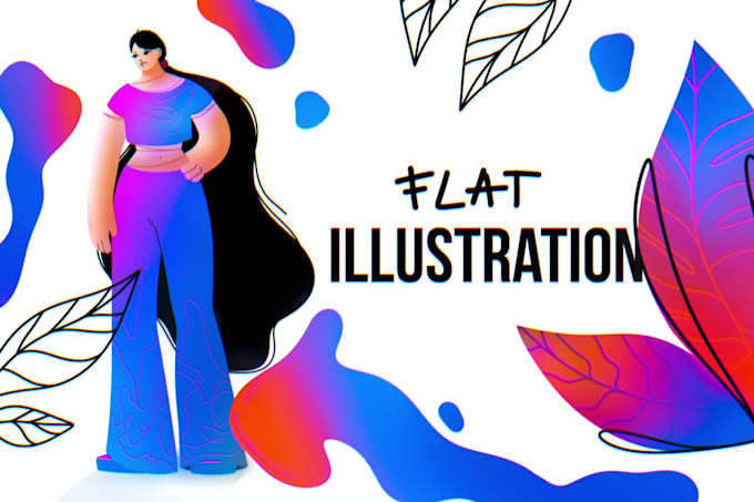 design colorful and modern flat vector illustrations for your brand