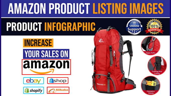 do product infographics, for amazon and ebay