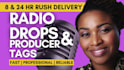 record radio drops female voice over