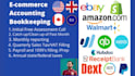 do bookkeeping for ecommerce amazon fba, ebay, shopify, walmart on quickbooks