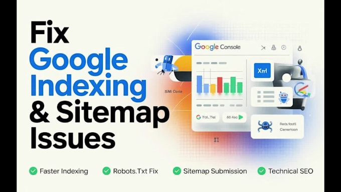 create XML sitemap, optimize robots txt and fix google indexing issues