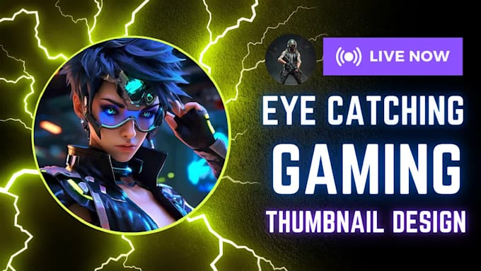 design unique gaming youtube thumbnail