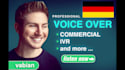 record your german male voice over for commercial  explanatory and much more