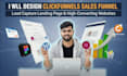 design wordpress lead capture landing page and clickfunnels sales funnel