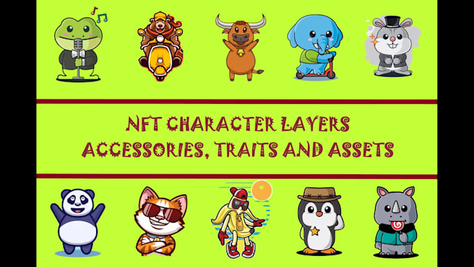 create accessories, assets and layers for your nft character