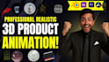 make realistic 3d product animation for advertising