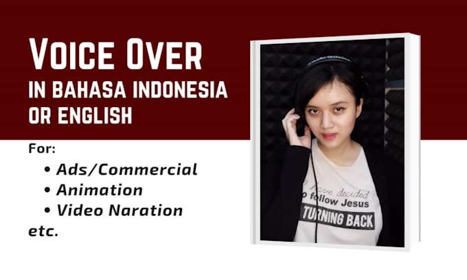be your voice over artist in bahasa indonesia or english