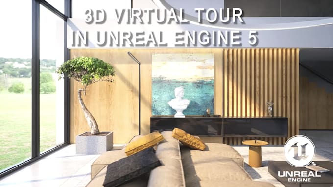 design interactive 3d interior exterior virtual tour in unreal engine 5