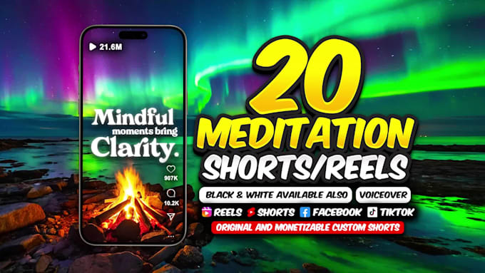 create meditation quotes reels youtube shorts tiktok