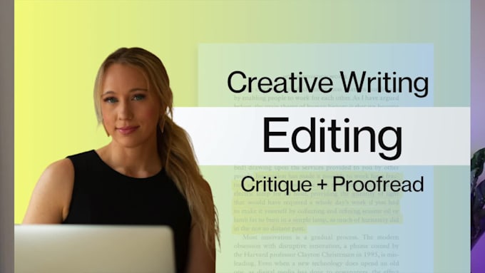 read, critique, and edit your creative writing