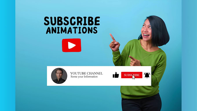 design a stunning youtube subscribe button and bell animation