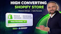shopify store, shopify website design or redesign