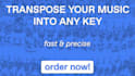 transpose your sheet music into any key