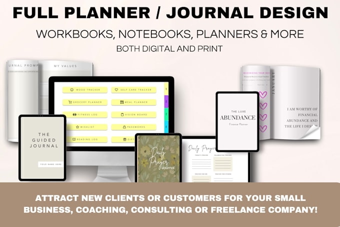 design a high converting planner, workbook, or journal you can sell