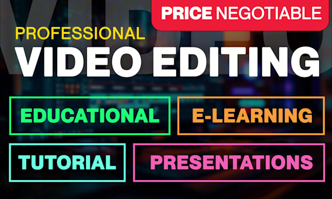 be your video editor for educational video editing