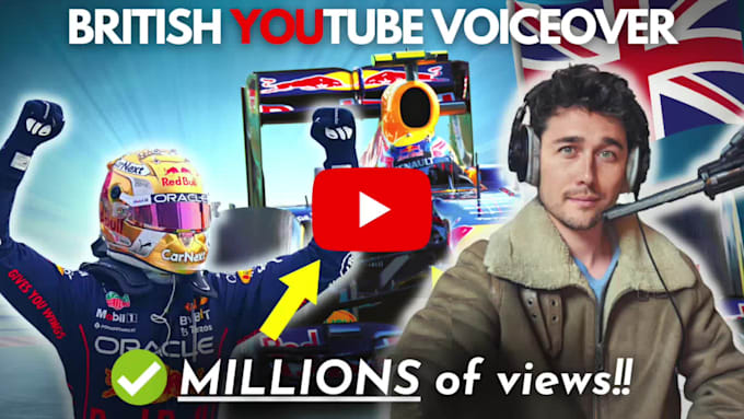 voiceover your f1 youtube video in british english