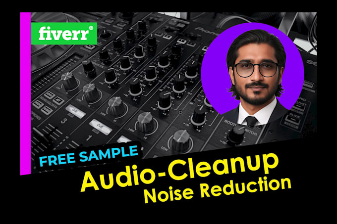 remove background noise and clean up your audio in 2 hrs