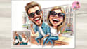 create a custom funny caricature from your portrait or pet photo
