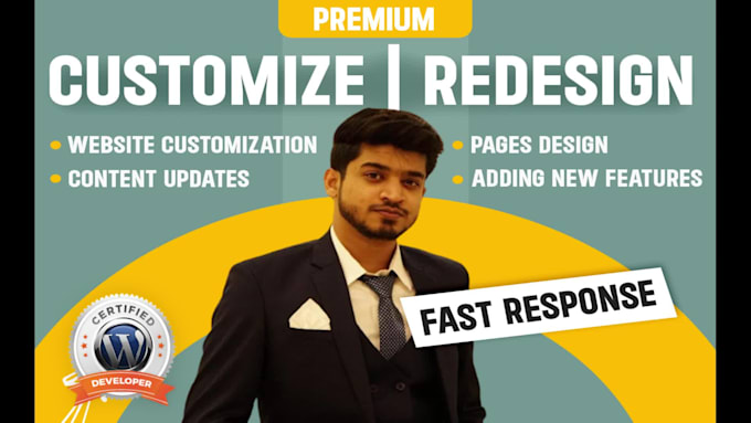 do wordpress updates, website customization, design or redesign