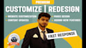 do wordpress updates, website customization, design or redesign