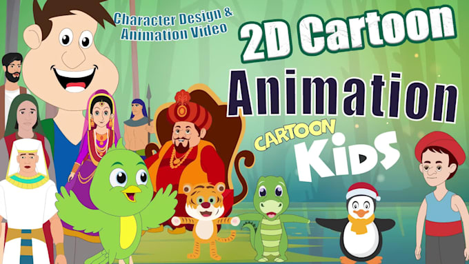 create 2d character animation for youtube channel