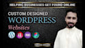 design or redesign a custom responsive wordpress website with elementor pro