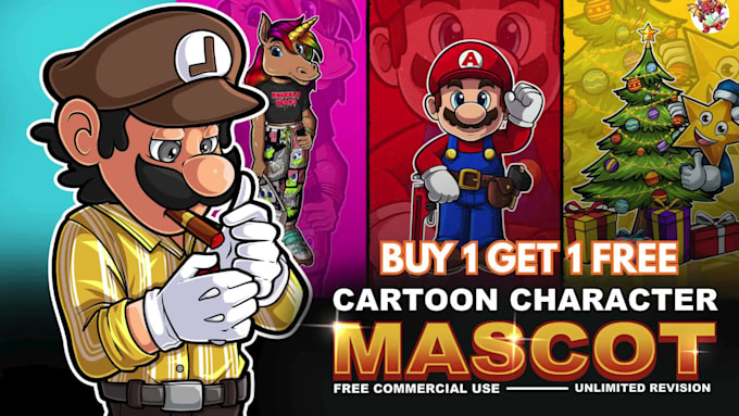 draw custom character cartoon style, character ilustration for clothing brand