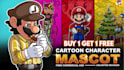 draw custom character cartoon style, character ilustration for clothing brand