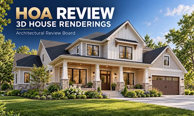 create 3d house renderings for your hoa architectural review board approval