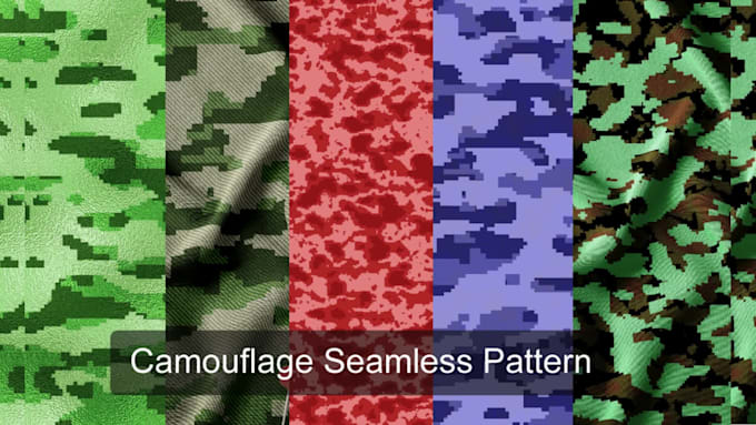 design camouflage seamless patterns for print or textile