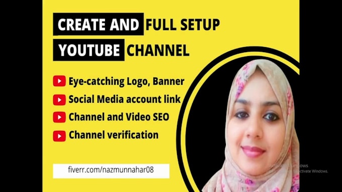do channel creation, youtube setup, and optimize channel and videos