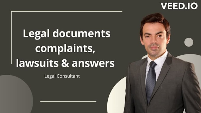 write legal documents complaints, lawsuits and answers