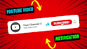 make an animated youtube like subscribe bell icon notification button with sound