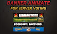 create a gif banner animation for minecraft and other game