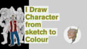 draw character sketch to coloured