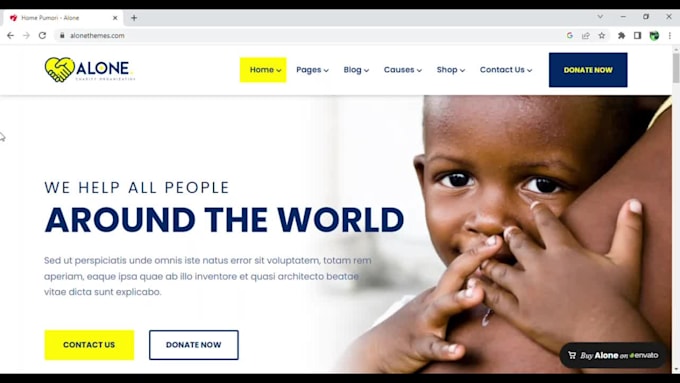 design ngo website, professional design, free premium theme