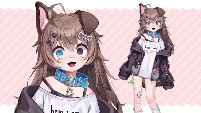 Rig and design pro vtuber model in live2d for vtube studio and vtuber ...