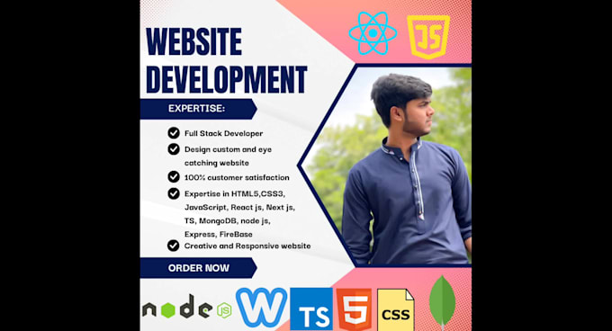 do website development, build custom website, full stack developer