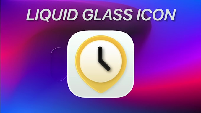 design your modern and professional liquid glass app icon