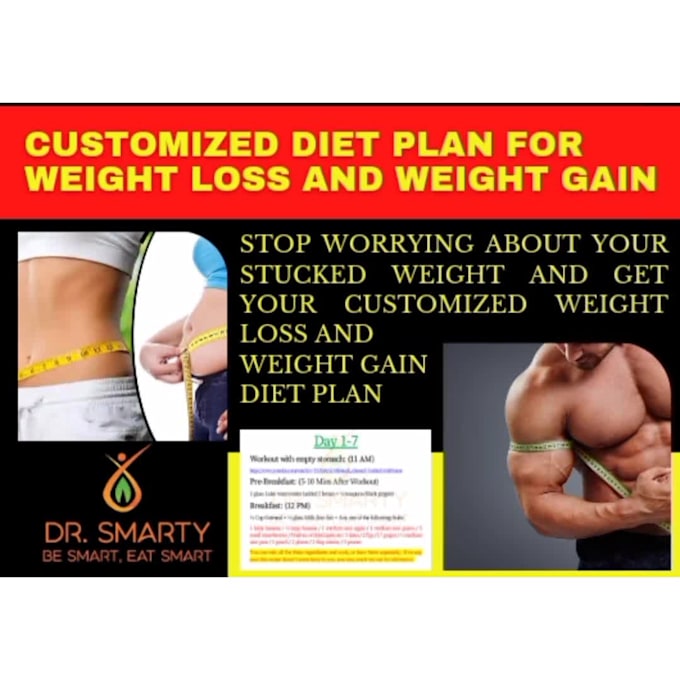 help you in weight loss and weight gain with customized nutrition plan