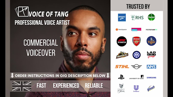 record a professional commercial male voiceover with a london accent