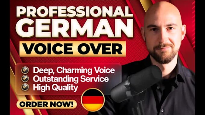 produce german male voice over with a deep warm voice for meditation