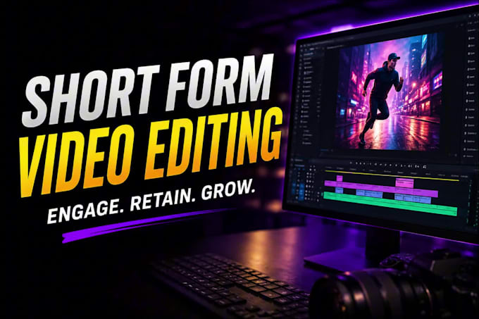 do short form video editing for youtube shorts, reels and tiktok