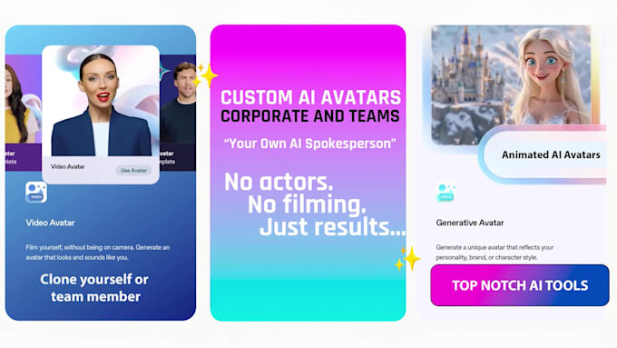 create ai spokesperson video, ai avatar, talking head, cloning you or your team