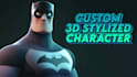 design stylized 3d characters, funko, textured, game, rig, animation, in blender