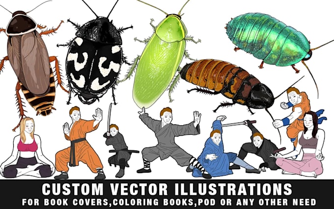 draw superb line art, illustrations and cartoon characters